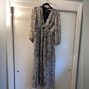 Long animal print dress